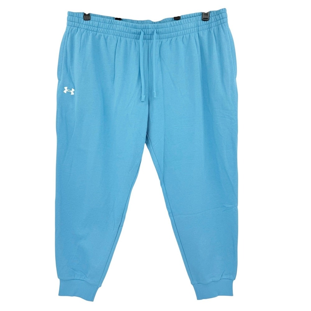 Under Armour Men's Rival Fleece Blue Joggers Sweatpants Size 4XL Loose Fit NWOT